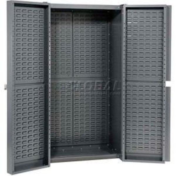 Global Equipment Storage Cabinet - Louver In Doors And Interior 38 x 24 x 72 Assembled 662142B